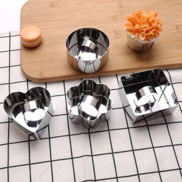 3D Cake Molds with Pusher Lifter Cooking Rings Set of 41 Pack (4 Styles) - Picture 11 of 15